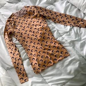 ::SOLD:: Marine Serre Tan + Black Second Skin Top